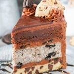 slice of Oreo Brookie Layer Cake