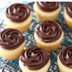 How to Start a Food Blog with chocolate frosted cupcakes