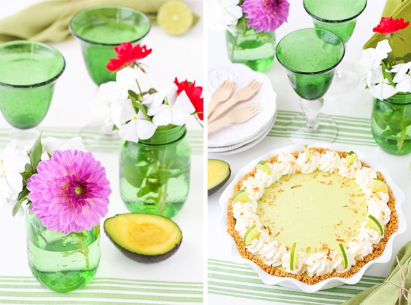 Avocado Key Lime Pie collage