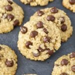 close up image of Gluten and Dairy Free Oatmeal Chocolate Chip Cookies