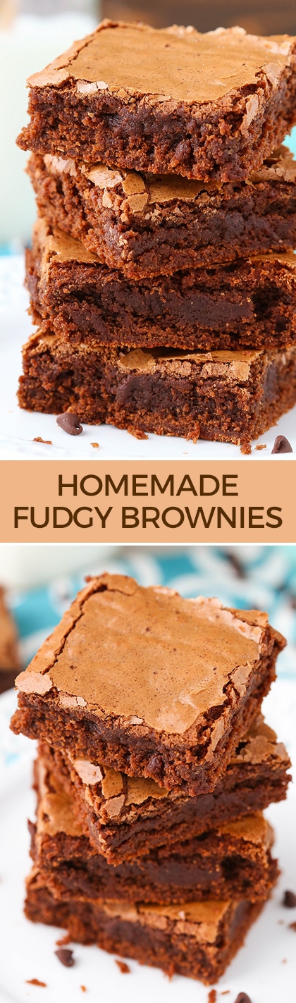 Homemade Fudgy Brownies - the best and so easy to make!