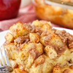 slice of Overnight Cinnamon Apple French Toast Casserole