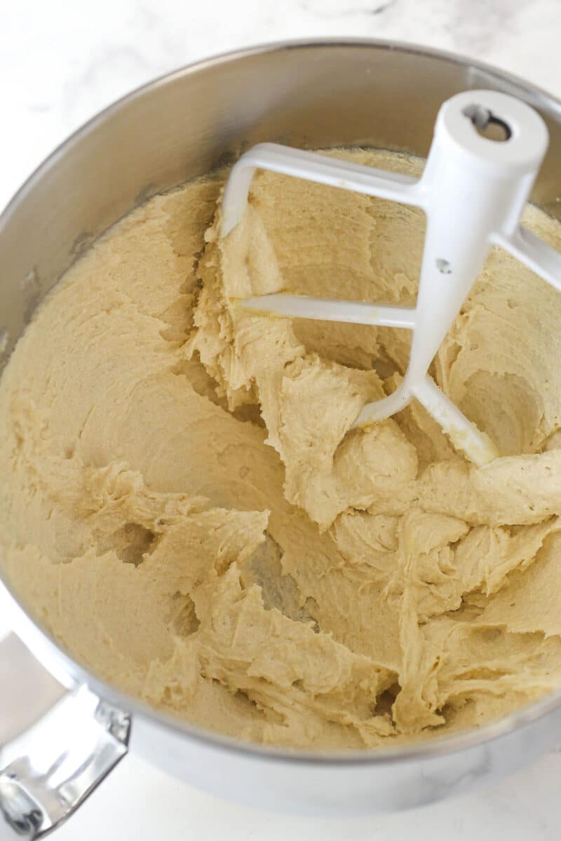 Cream the butter and sugars together