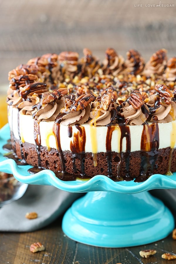 Best Turtle Brownie Cheesecake