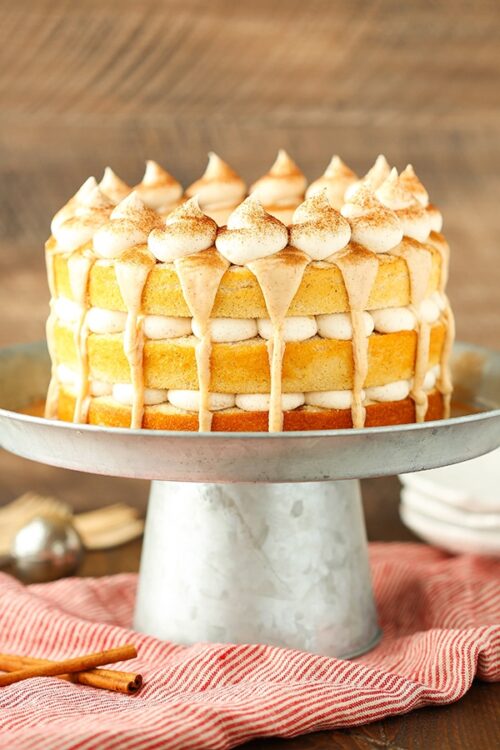 Cinnamon Roll Layer Cake The Best Cinnamon Cake Recipe