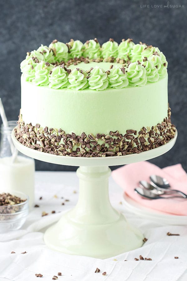 Best Homemade Mint Chocolate Chip Layer Cake recipe