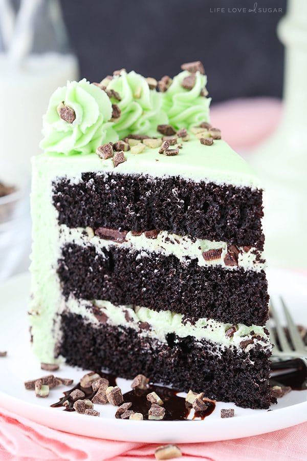 mint chocolate chip layer cake