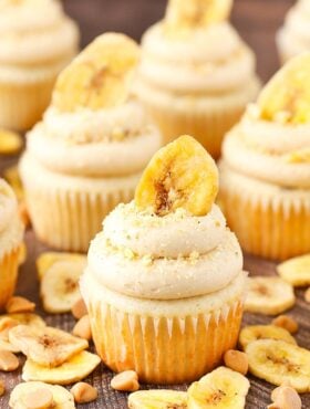 Peanut Butter Banana Cupcake