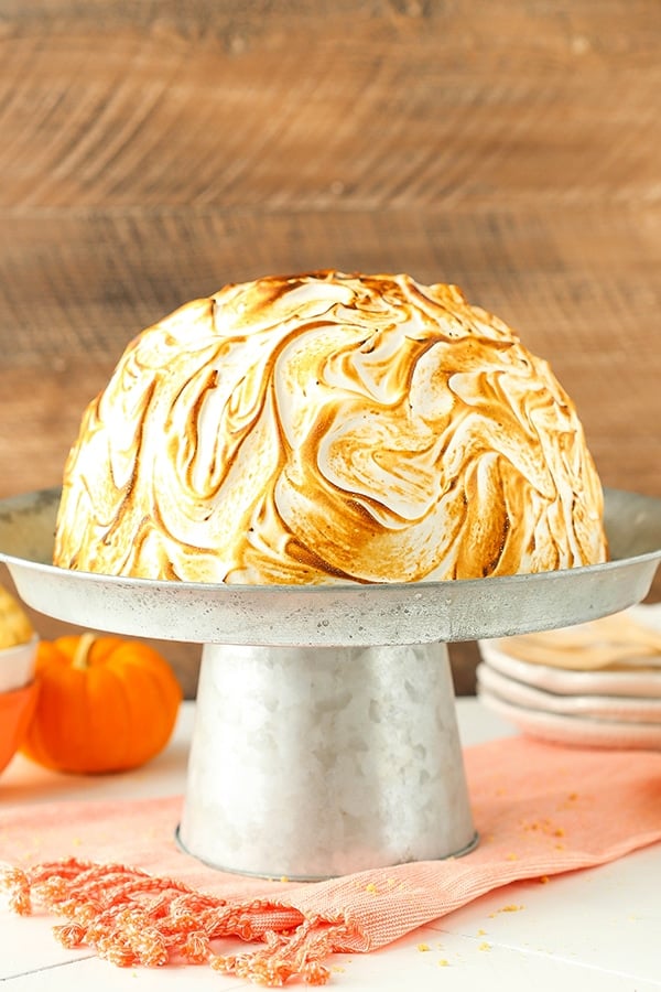 No Bake Pumpkin Spice Baked Alaska