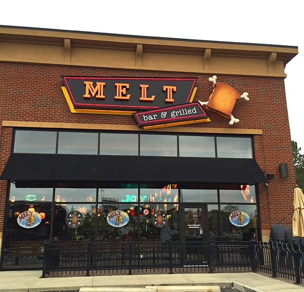 The Sign and Front Entrance of Melt Bar & Grilled Restaurant