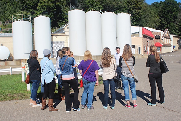 A Group of Bloggers Standing Outside Pearl Valley Cheese