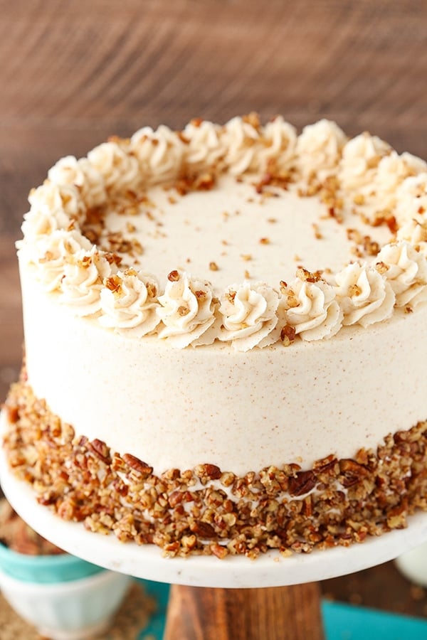 Browned Butter Pecan Layer Cake - Life Love and Sugar