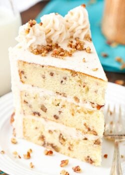 slice of Browned Butter Pecan Layer Cake