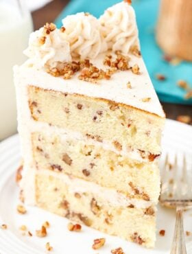 slice of Browned Butter Pecan Layer Cake