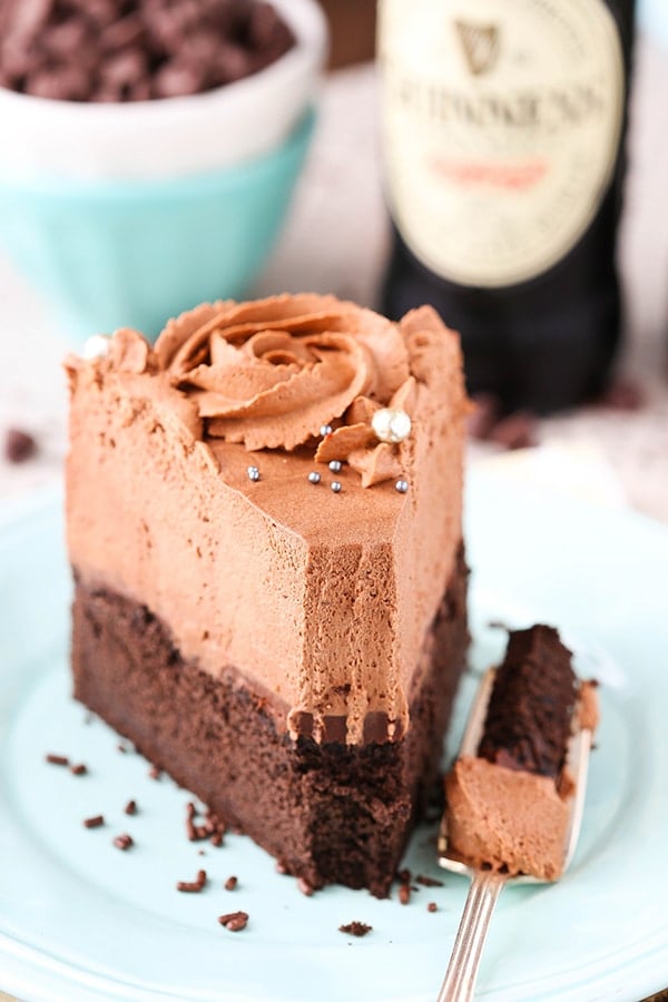 Easy Guinness Chocolate Mousse Cake