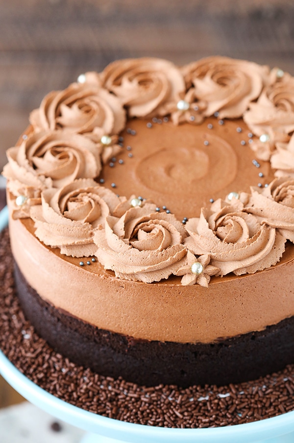 Decorated Guinness Chocolate Mousse Cake