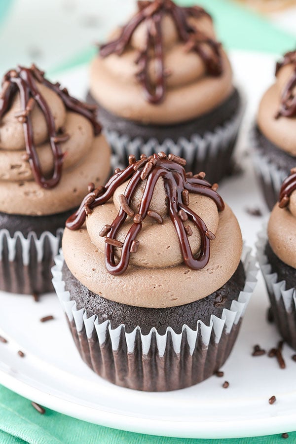 Baileys Chocolate Cupcakes with ganache filling