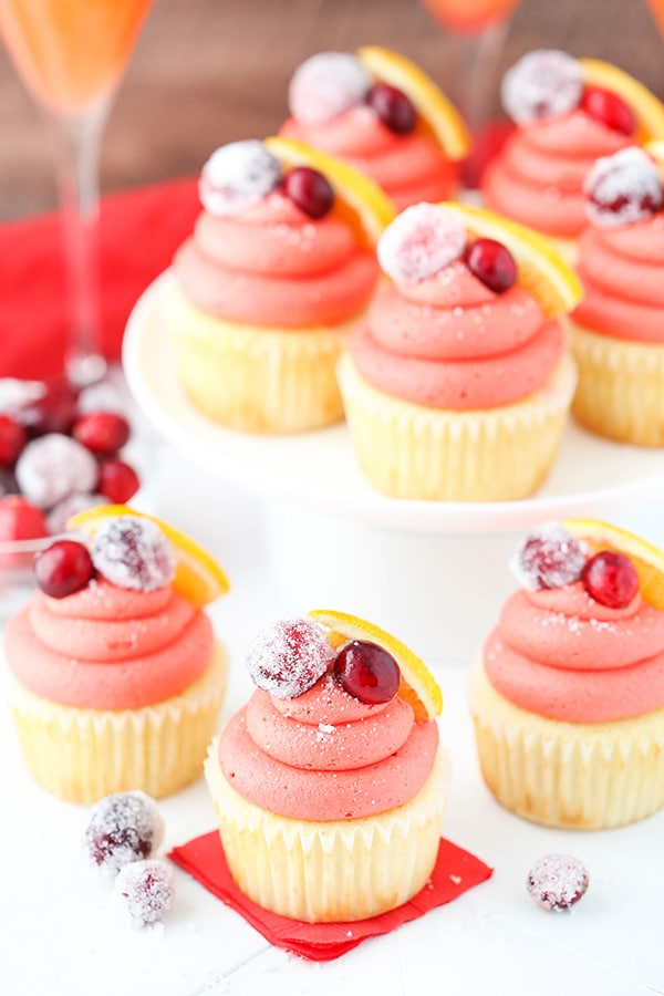 Best Cranberry Mimosa Cupcakes