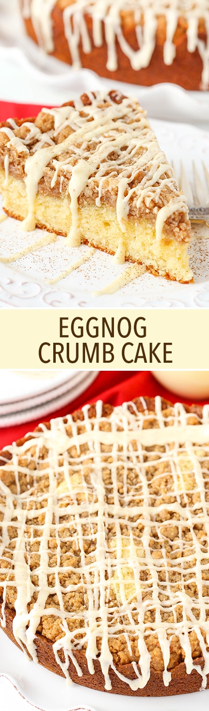 Eggnog Crumb Cake! Perfect for Christmas morning!