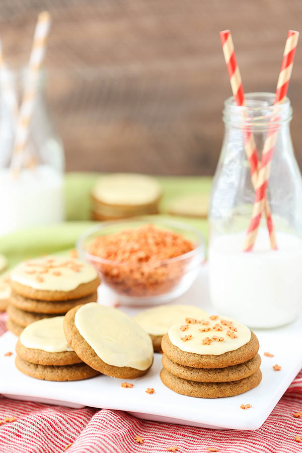 Gingerbread Cookies with Eggnog Icing! The perfect Christmas cookie!