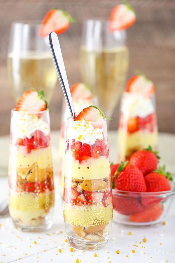 Mini Strawberry Champagne Trifle recipes