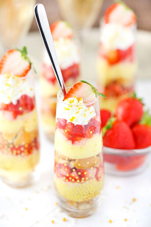 Favorite Mini Strawberry Champagne Trifle