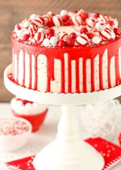 full image of Peppermint Chip Layer Cake on cake stand