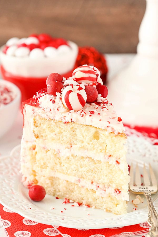 Peppermint Chip Layer Cake slice