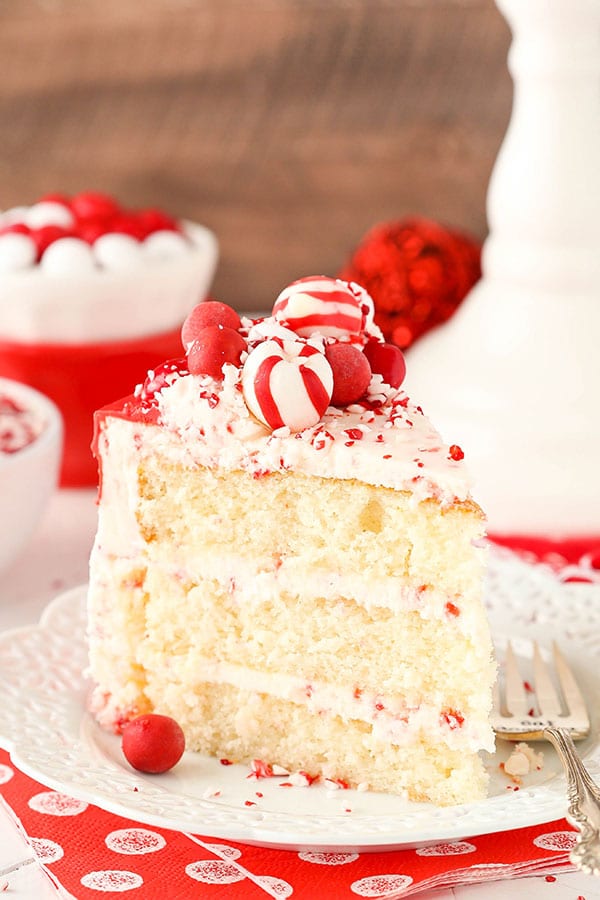 Holiday Peppermint Chip Cake recipe