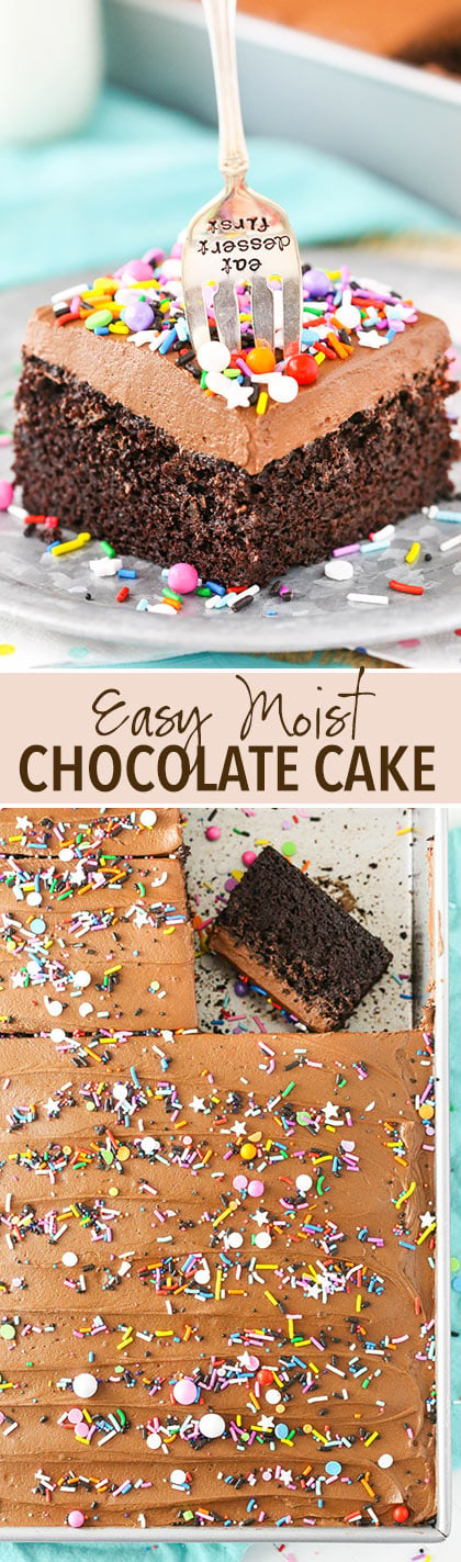 Easy Moist Chocolate Cake! So good!