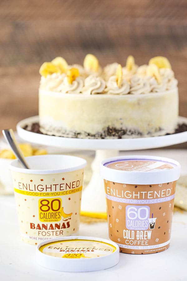 Banana Mocha Chocolate Ice Cream Cake and Enlightened Ice Cream