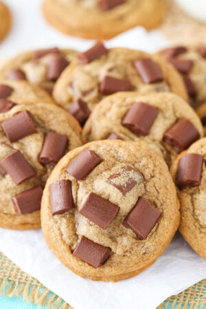 close up image of Mocha Chocolate Chunk Cookies