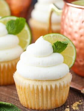 Moscow Mule Cupcake close up image