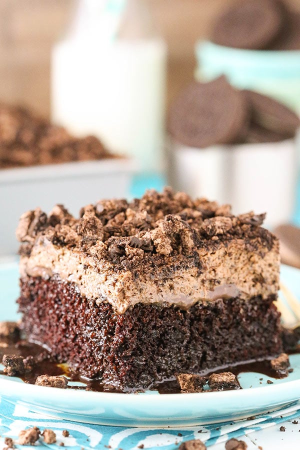 Oreo Chocolate Poke Cake