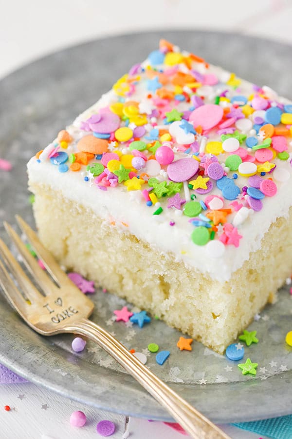 Decorated Homemade Vanilla Cake Mix