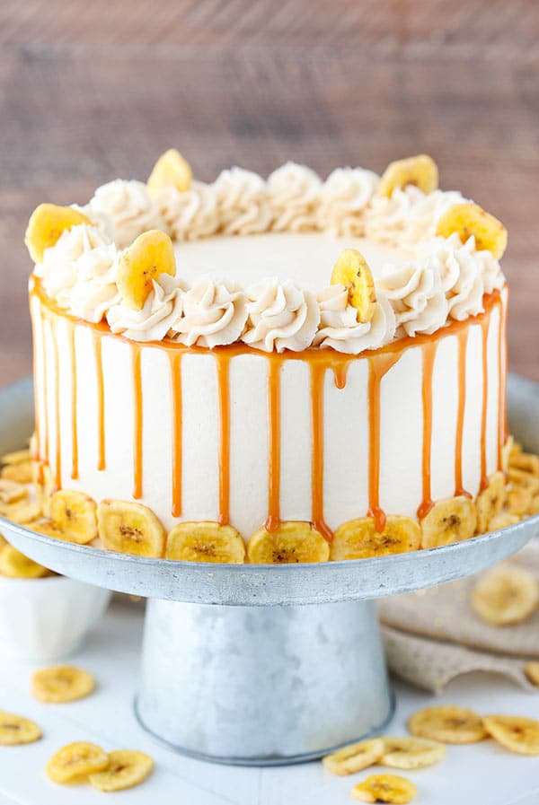 Easy Caramel Banana Layer Cake recipe