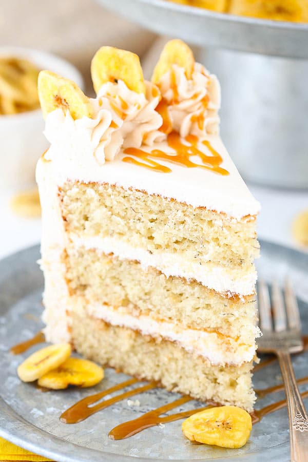 Banana Cake with Salted Caramel Frosting - Creative Culinary