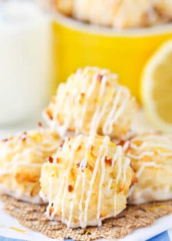 close up image of Lemon Coconut Macaroons