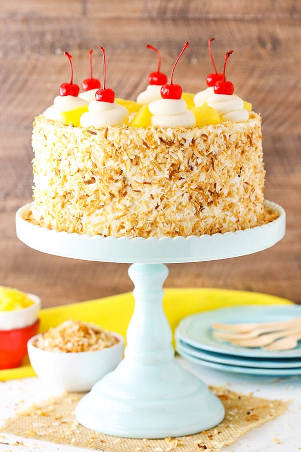 Pina Colada Layer Cake - Life Love and Sugar