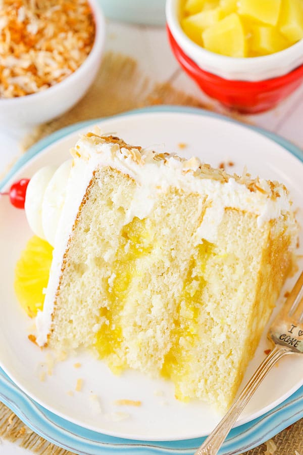 Pina Colada Layer Cake - Life Love and Sugar Pina Colada Layer Cake - Life Love and Sugar