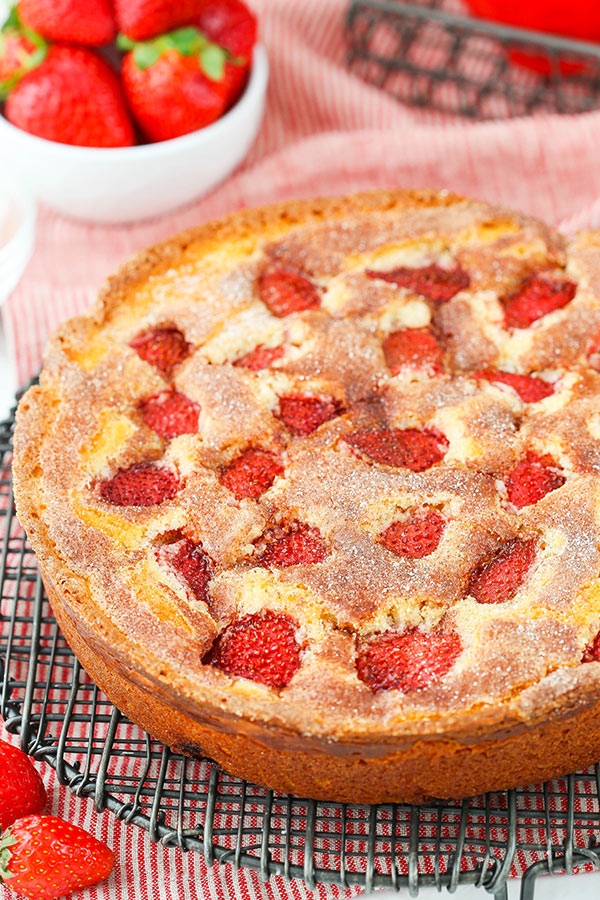 Image of a Strawberry Snack Cake Cooling
