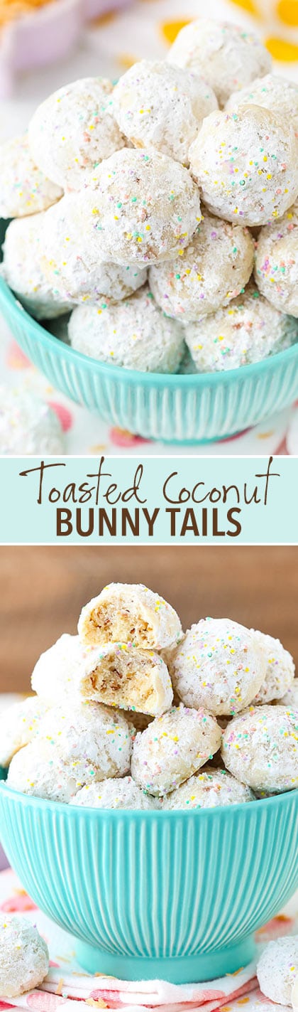 Toasted Coconut Bunny Tails! AKA Snowballs, but for Easter! Coconut flavored and delicious!