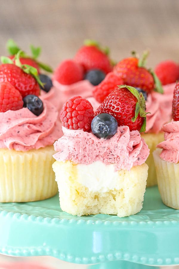 Berries and Cream Cupcakes recipe