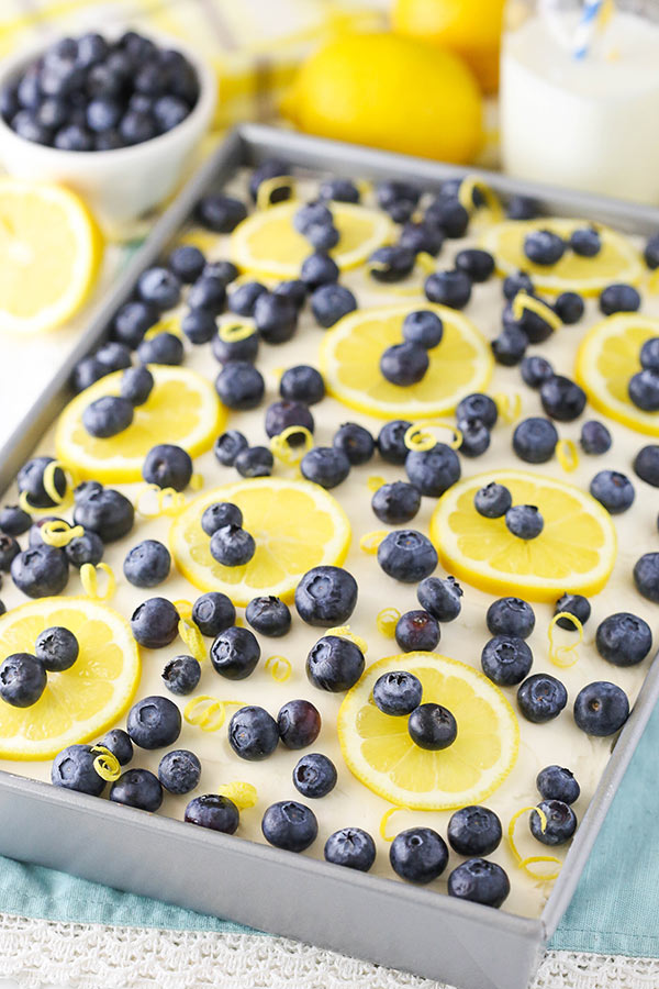 Lemon Blueberry Poke Cake recipe