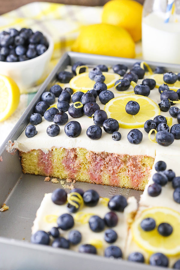 Image of Lemon Blueberry Poke Cake
