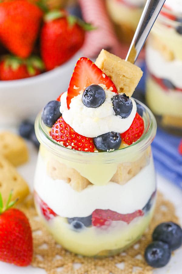 Berry Custard Trifles in a Jar