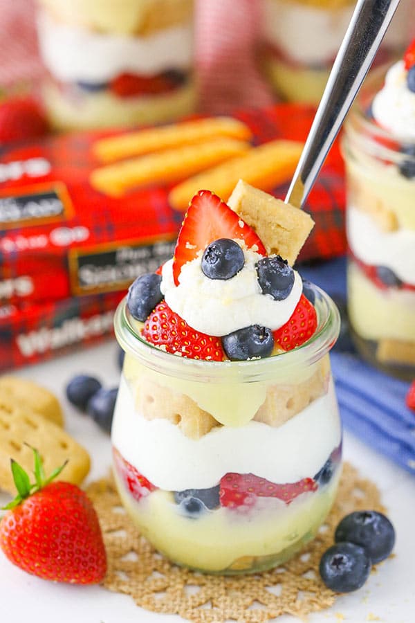 Easy Berry Custard Trifles in a Jar