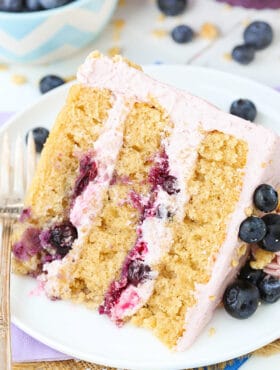 Blueberry Crumble Layer Cake Image