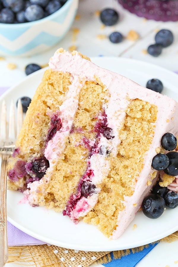 Blueberry Crumble Layer Cake - Life Love and Sugar