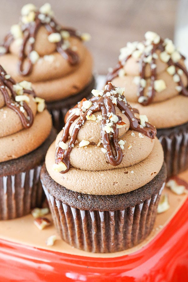 Favorite Nutella Chocolate Cupcakes